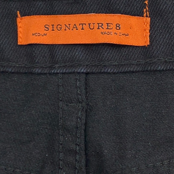 Black with Green & Black Cheetah Print Denim Mini Skirt - Picture 5 of 7